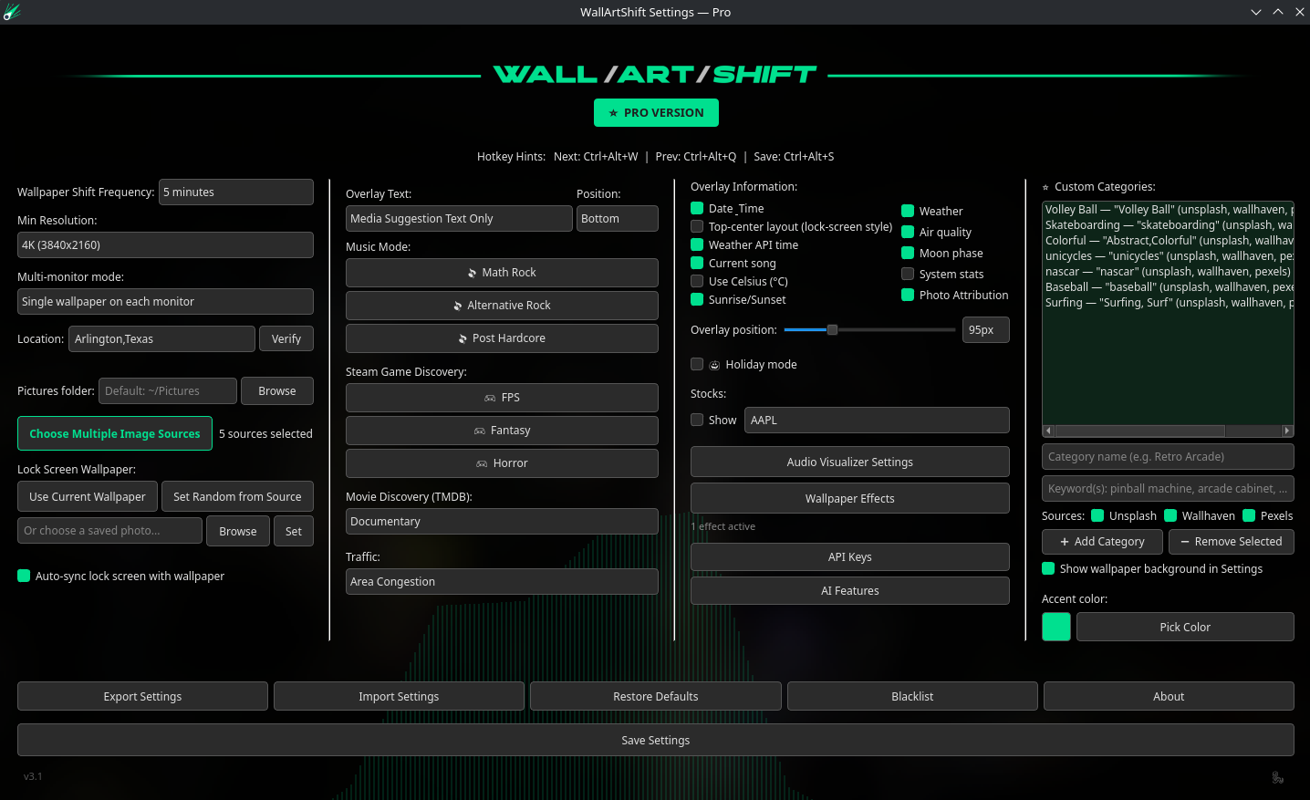 WallArtShift desktop application interface preview